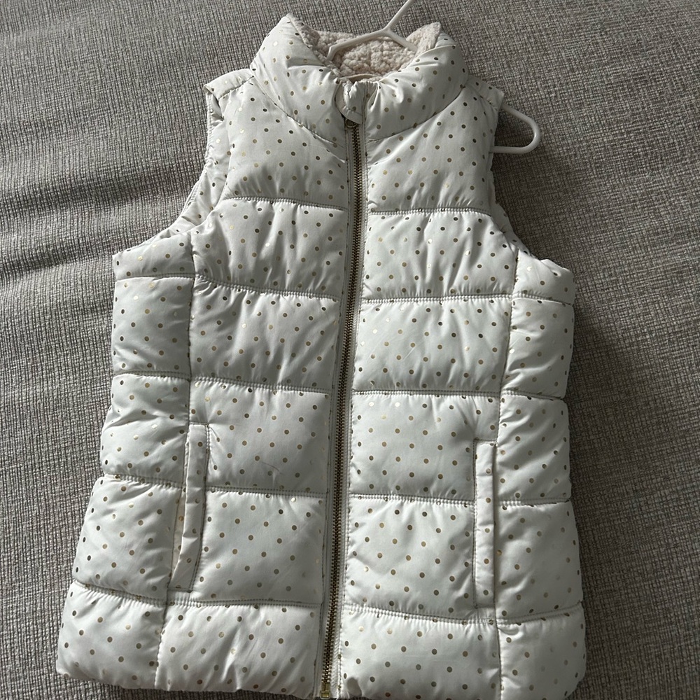 Old Navy White Vest with Gold Dots